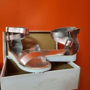 Silver strap sandal